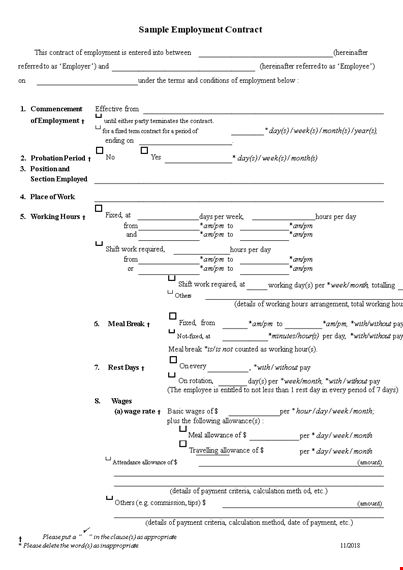 employment contract template - simplify employee hiring in minutes template