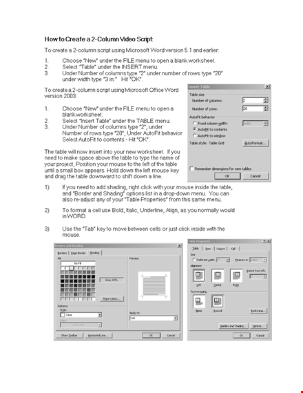 free screenplay template for final draft | organize talent and ideas under one table template