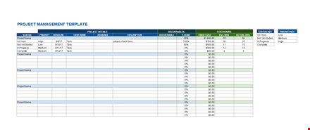 project tracking template: streamline project details with medium for multiple projects template