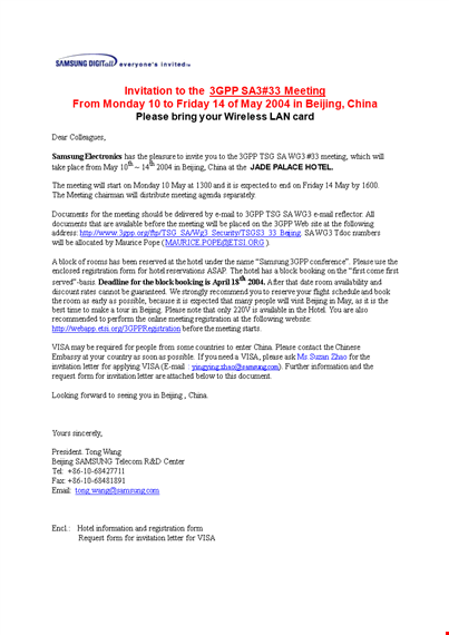 invitation letter for meeting in beijing, china - please join us template