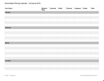 social media planning calendar template - effective planning for social media template