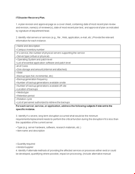 create an effective disaster recovery plan for your server & applications | template included template