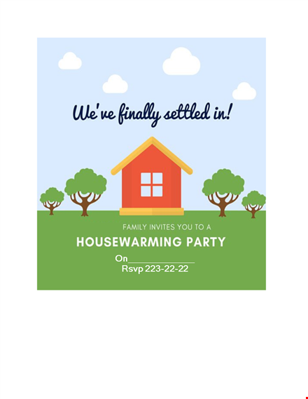 housewarming invitation template - customize and share your home's celebration template