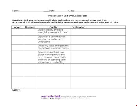 effective self evaluation examples for performance | inspire everyone with practical samples template