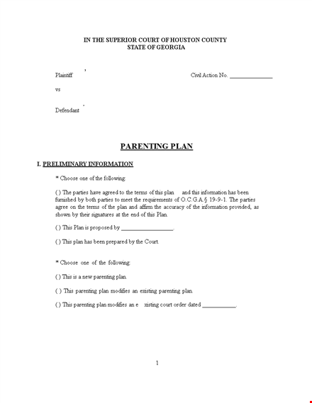 create a comprehensive parenting plan | child custody & co-parenting solutions template