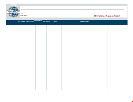 sample attendance sign in sheet template template