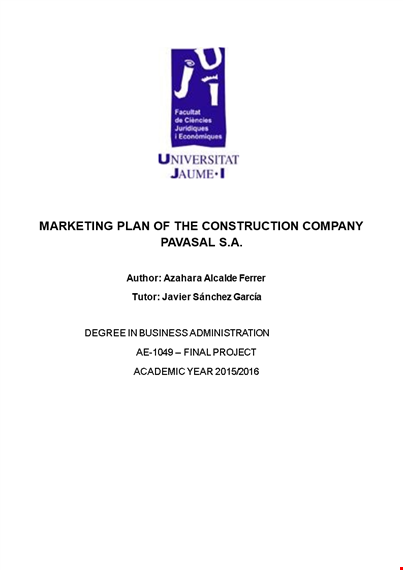 commercial construction marketing plan template