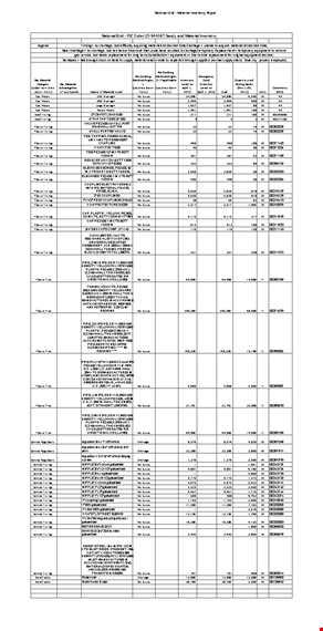 material inventory template