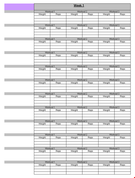 get fit with our weight training workout template - download now template