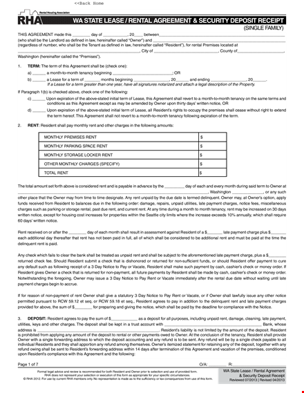 residential lease template