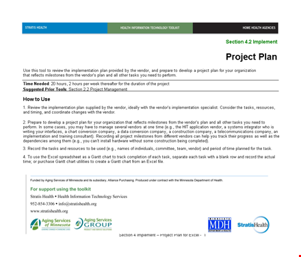 efficient project planning: templates, vendors & implementation template