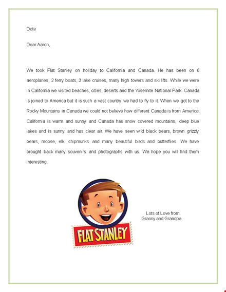 flat stanley template - explore adventures in america, canada, california & mountains template
