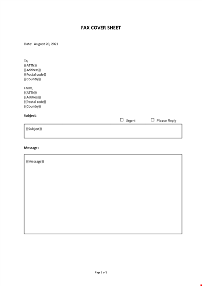 fax cover sheet pdf template