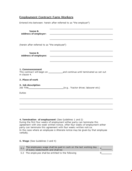 employment contract template | protect your rights as an employee template