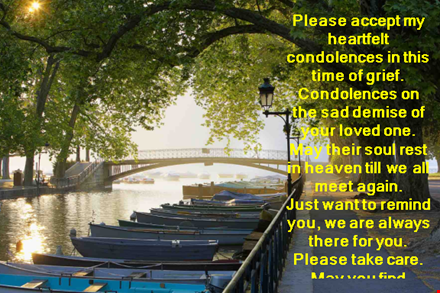 heartfelt sympathy message template - sending condolences to express your sympathy template