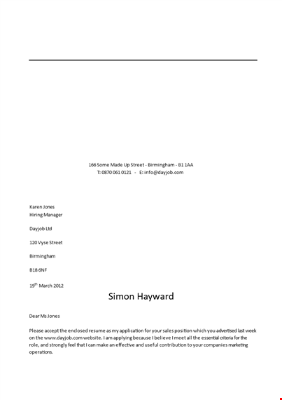 create an effective marketing letterhead template for your sales cover - dayjob template