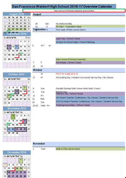 school project calendar template template