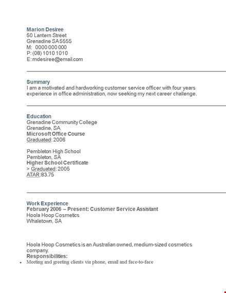 advanced customer service resume template for years of experience and email support template