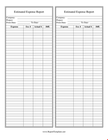 easy and efficient company expense report template - save time and money! template