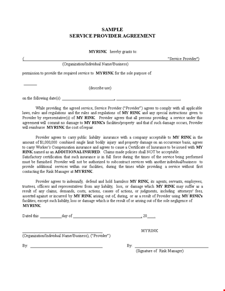 service provider contract template - protect your business with an ironclad agreement template