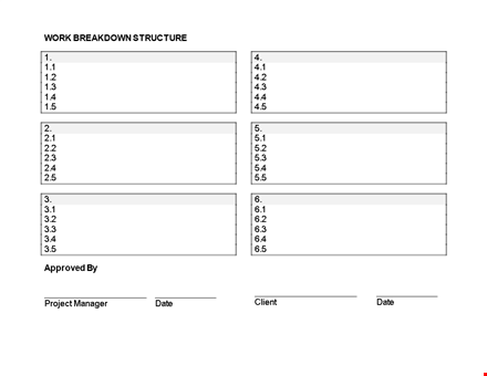 create an effective work breakdown structure with our template | approved template