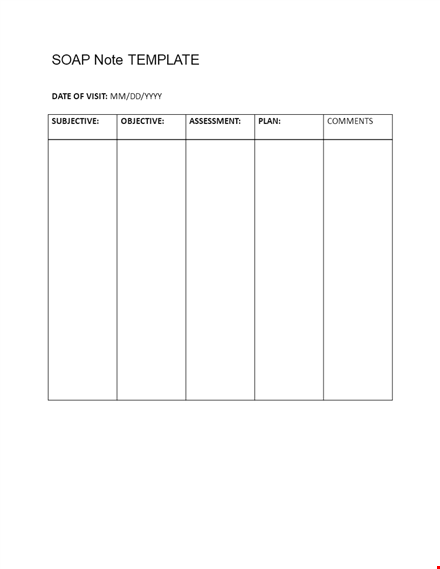 professional soap note template - efficient & easy to use template