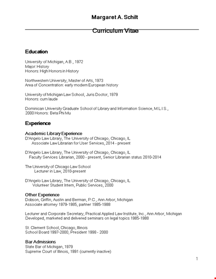 law librarian curriculum vitae | university library services - chicago template