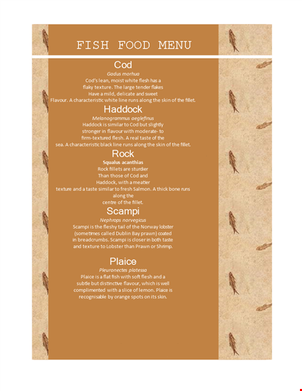 menu templates - customizable & printable template