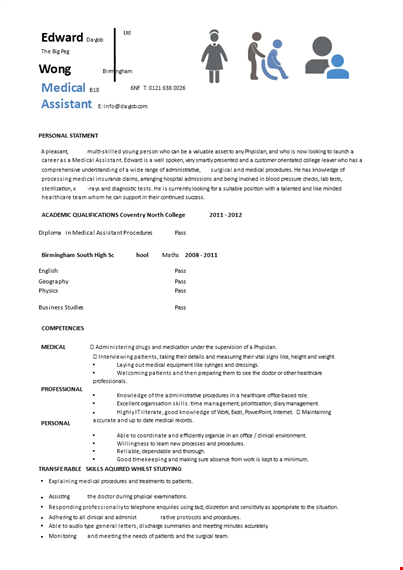 modern medical assistant resume template