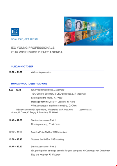 professional workshop agenda - enhancing managerial systems and committee standards template