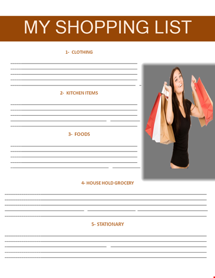 free grocery list template - organize your shopping template
