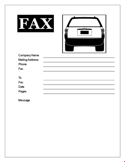 fax cover sheet template - company address | free mailing fax covers template