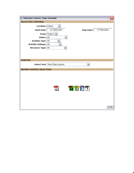 team schedule template template