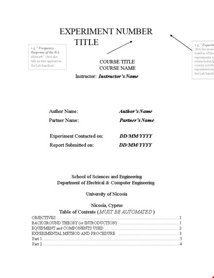 engineering lab report template: a comprehensive guide for tables, figures, and results template