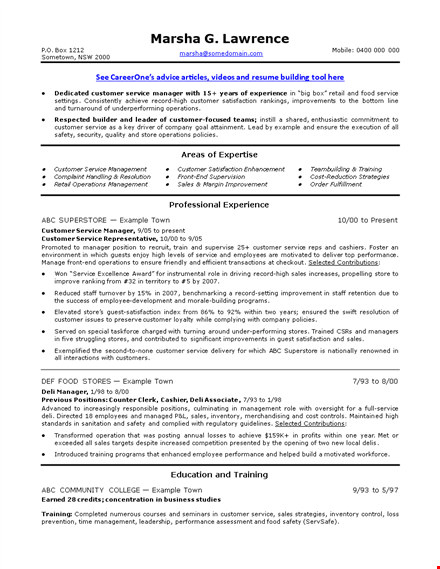 sales service manager resume template