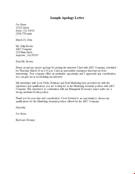 company formal apology letter template