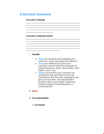 professional executive summary template - boost your business benefit template