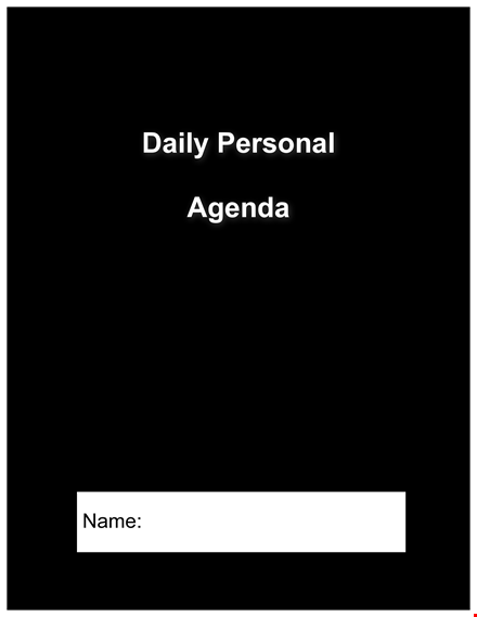 daily personal schedule: check today's details template