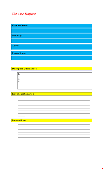 use case template | create effective use cases for your projects template