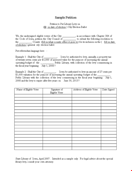 easily create an election petition - free petition template for eligible candidates template