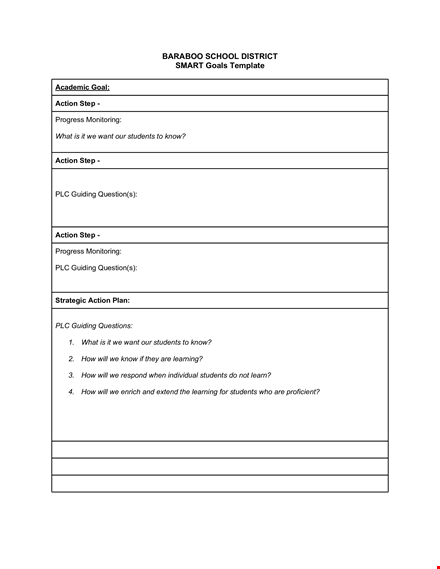 create actionable smart goals with our guiding template for students template