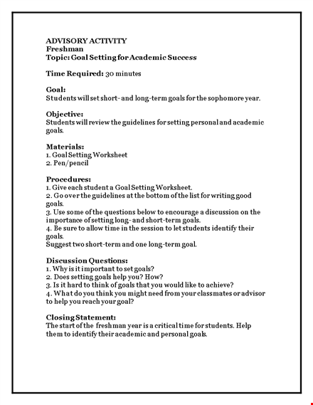efficient goal setting template | achieve goals with ease template