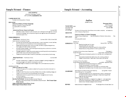 sample accounting resume objective template