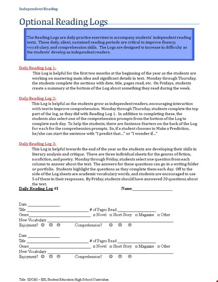 effortlessly track your reading progress with our reading log template template