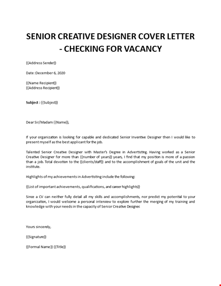 graphic design application letter example template