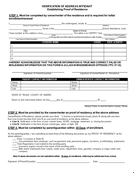 how to write a proof of residency letter for parents, owners, and renters - tips & samples template