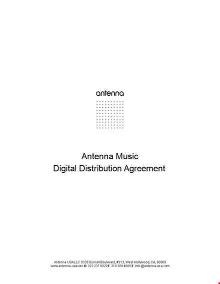 distribution agreement - protecting the holder's rights with antenna rights template