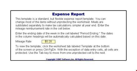 free expense report template - complete worksheet for mileage and expenses template
