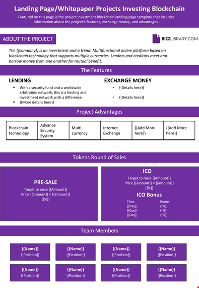 business report blockchain template template