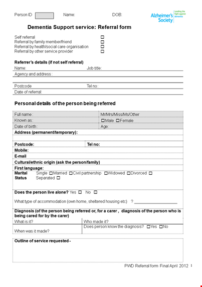 effective referral form template for conveniently collecting address and contact details template